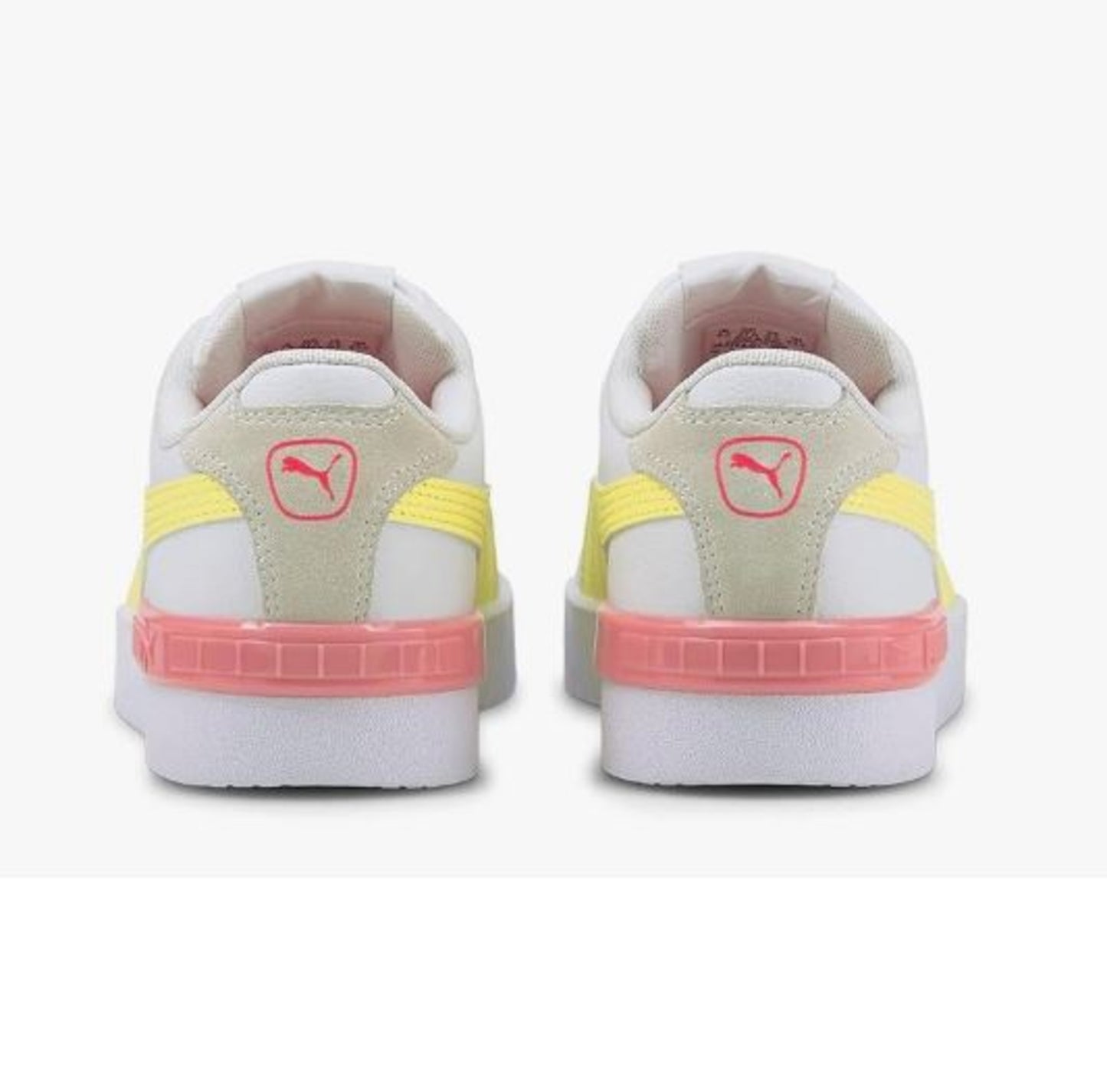 Puma Women's Jada Blend S White-Soft Fluo Yellow-Sunblaze-Peony Leather Low Boot-4 UK (38270401)