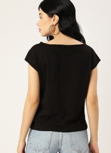 DressBerry Women Pack of 2 Solid Pure Cotton T-shirt (Size-S)