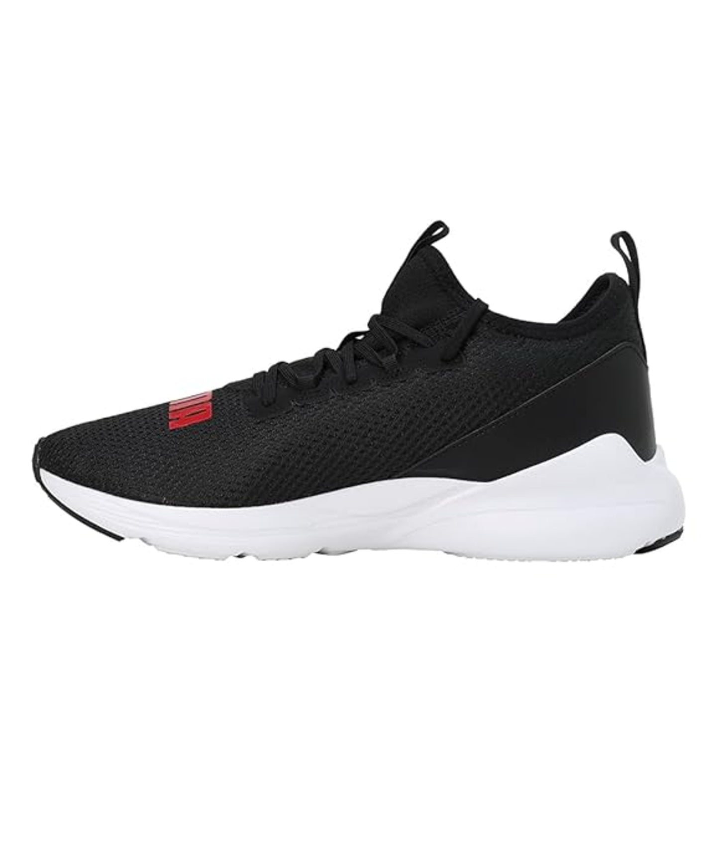 Puma Mens Cell Vive Bright Black-High Risk Red-White Running Shoe  UK-8 (19542404)