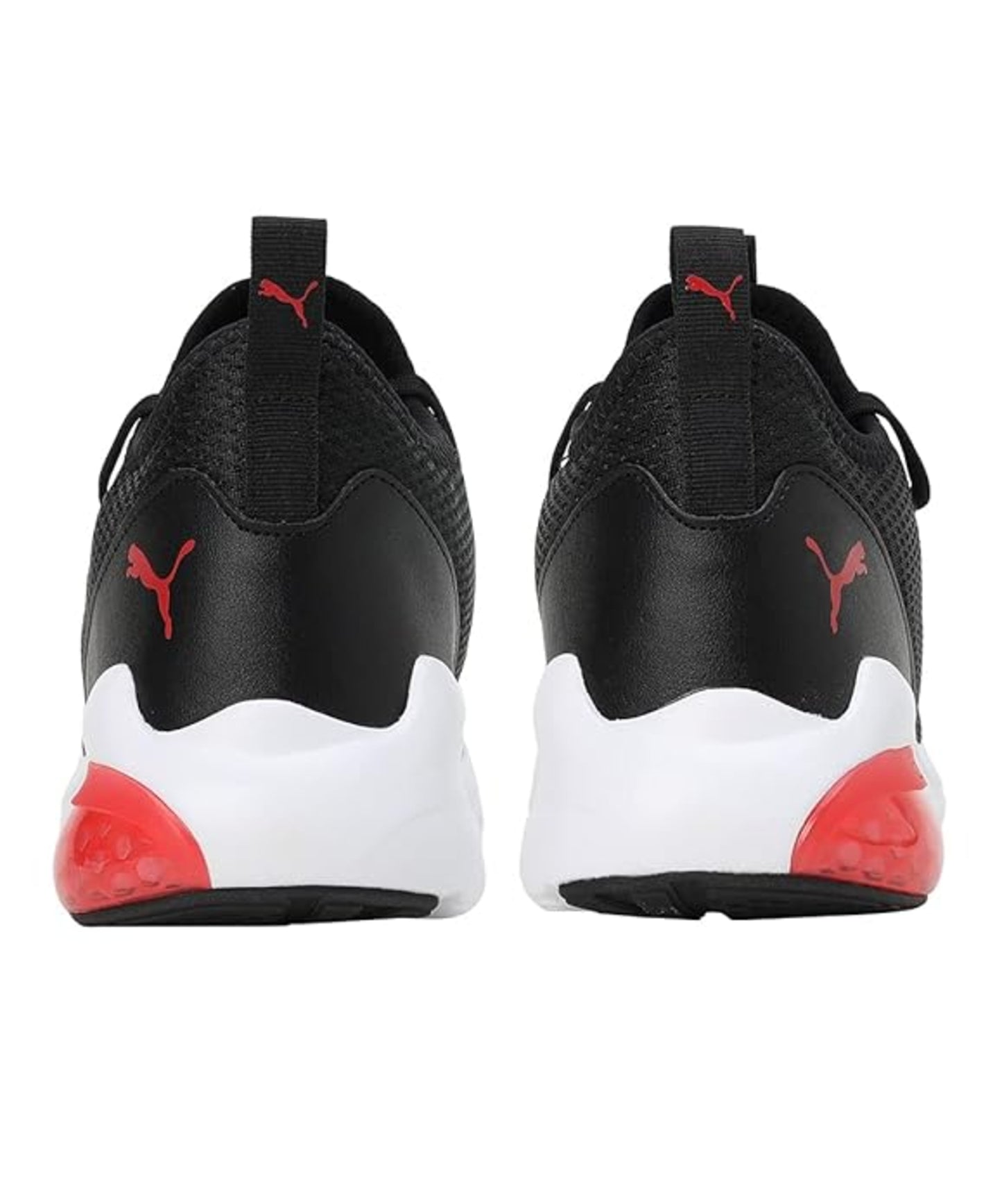 Puma Mens Cell Vive Bright Black-High Risk Red-White Running Shoe  UK-8 (19542404)
