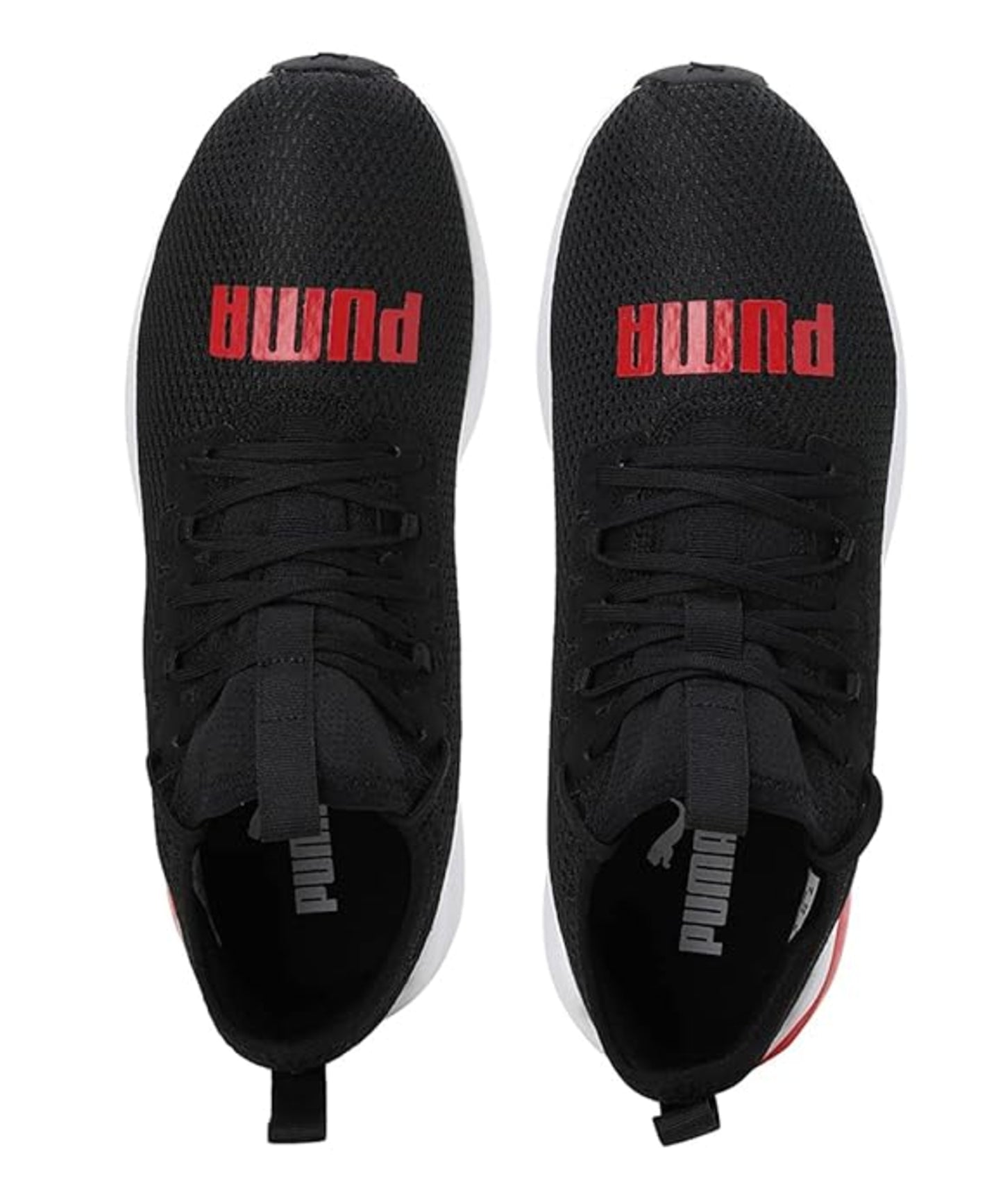Puma Mens Cell Vive Bright Black-High Risk Red-White Running Shoe  UK-8 (19542404)