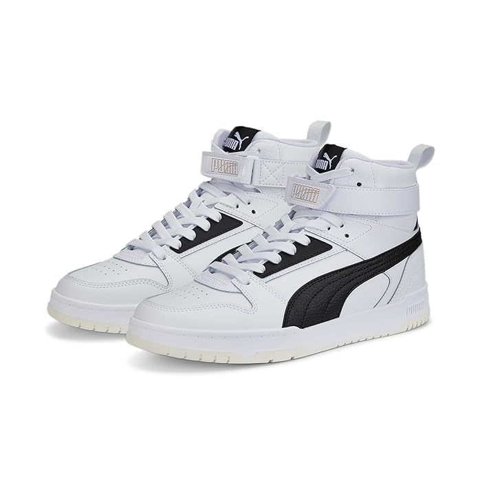 Puma Unisex-Adult RBD Game White-Black-Team Gold Sneaker  (38583901)