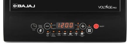 Bajaj 120TS 1200 Watts Tempered Glass Induction Cooktop With Tact Switch | Stove Comes With 7 Pre-Set Menus | Digital Led Display