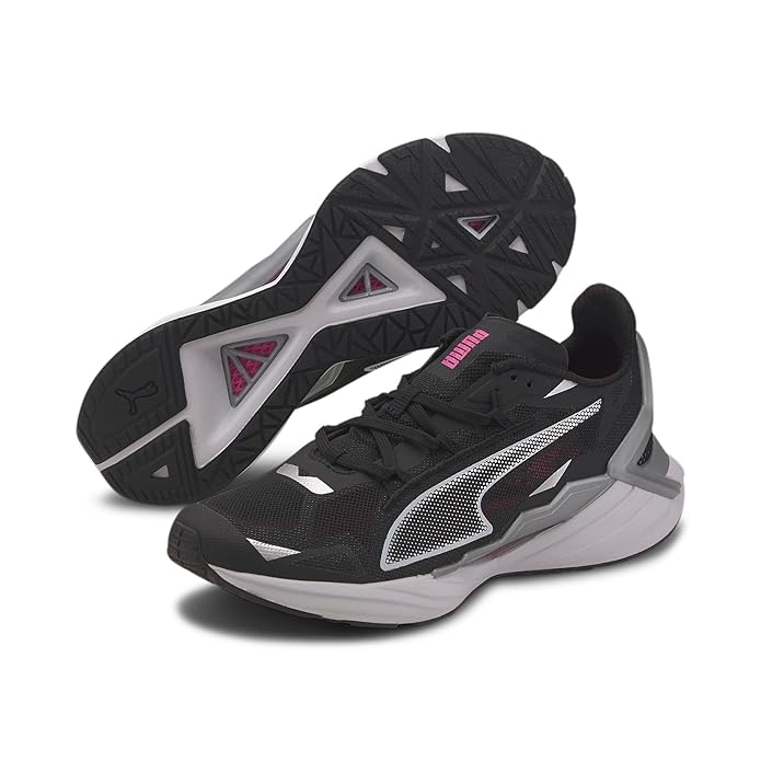 Puma womens UltraRide Wn's Puma Black-Metallic Silver Walking Shoe- 3 UK (19375601 )