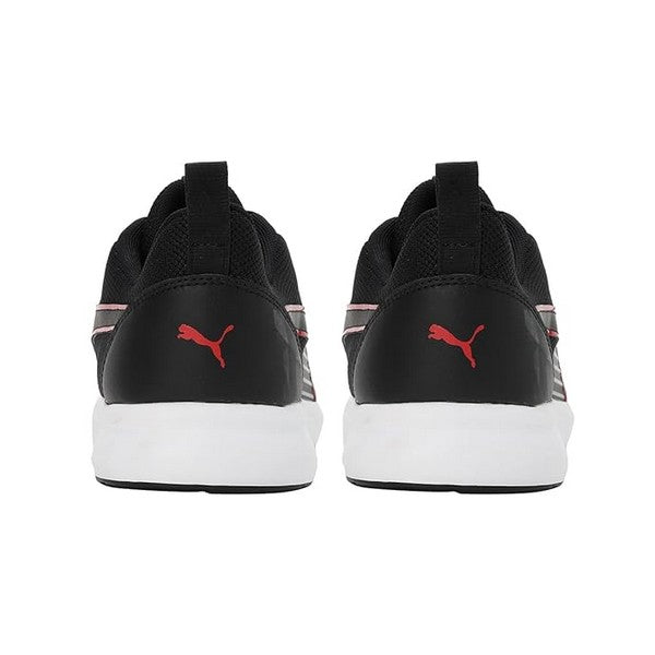 Puma Mens Rideric Black-White-Burnt Red Sneaker - 6 UK
