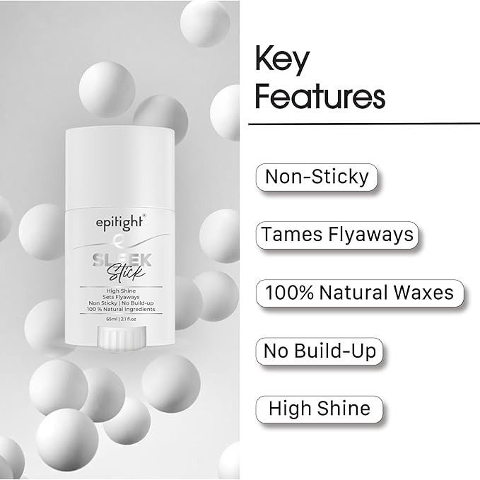 Epitight Sleek Stick | Hair Wax | Stick for Women Hair Styling Wax Stick for Hair Wigs Broken Hair Finishing | Stick Hair Tamer Stick | Hair Stick for Frizzy Hair Wax Stick for Hair Women | 65 ml