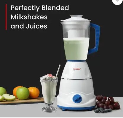 Prestige Plus 750W Juicer Mixer Grinder  (Prestige_Atlas | 4 Jars | Super-Efficient Stainless Steel Blades | Blue, White)