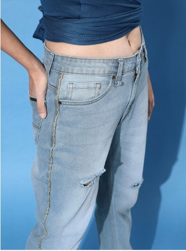 Roadster Women Stunning Blue Boyfriend Fit Stretchable Jeans