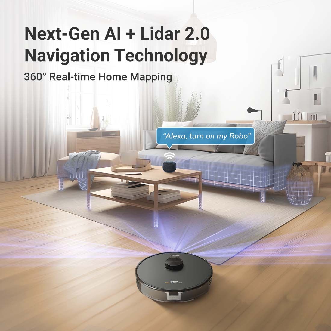 EUREKA FORBES  Robotic LVAC VOICE PRO Robotic Floor Cleaner with 2 in 1 Mopping and Vacuum (WiFi Connectivity, Google Assistant and Alexa)  (Black)