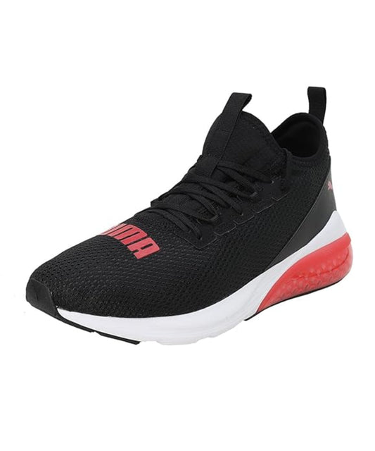 Puma Mens Cell Vive Bright Black-High Risk Red-White Running Shoe  UK-8 (19542404)