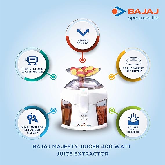 Bajaj Majesty 400-Watt Juice Extractor