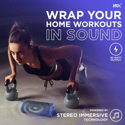 HRX X-BOOST 20T with Stereo Immersive Technology 20 W Bluetooth Speaker (Apollo Blue) Stereo Channel