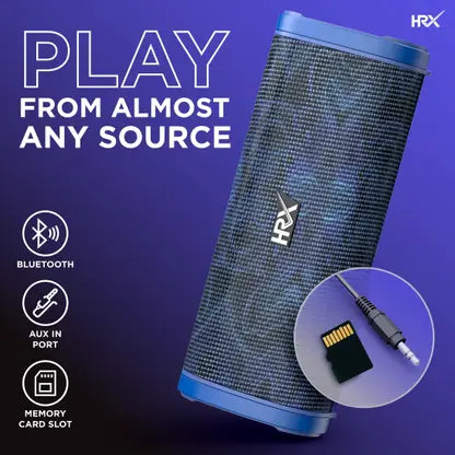 HRX X-BOOST 20T with Stereo Immersive Technology 20 W Bluetooth Speaker (Apollo Blue) Stereo Channel