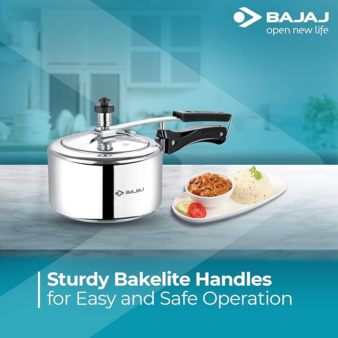 Bajaj Pcx 42 Ss 2 liter Stainless Steel Pressure Cooker With Inner Lid