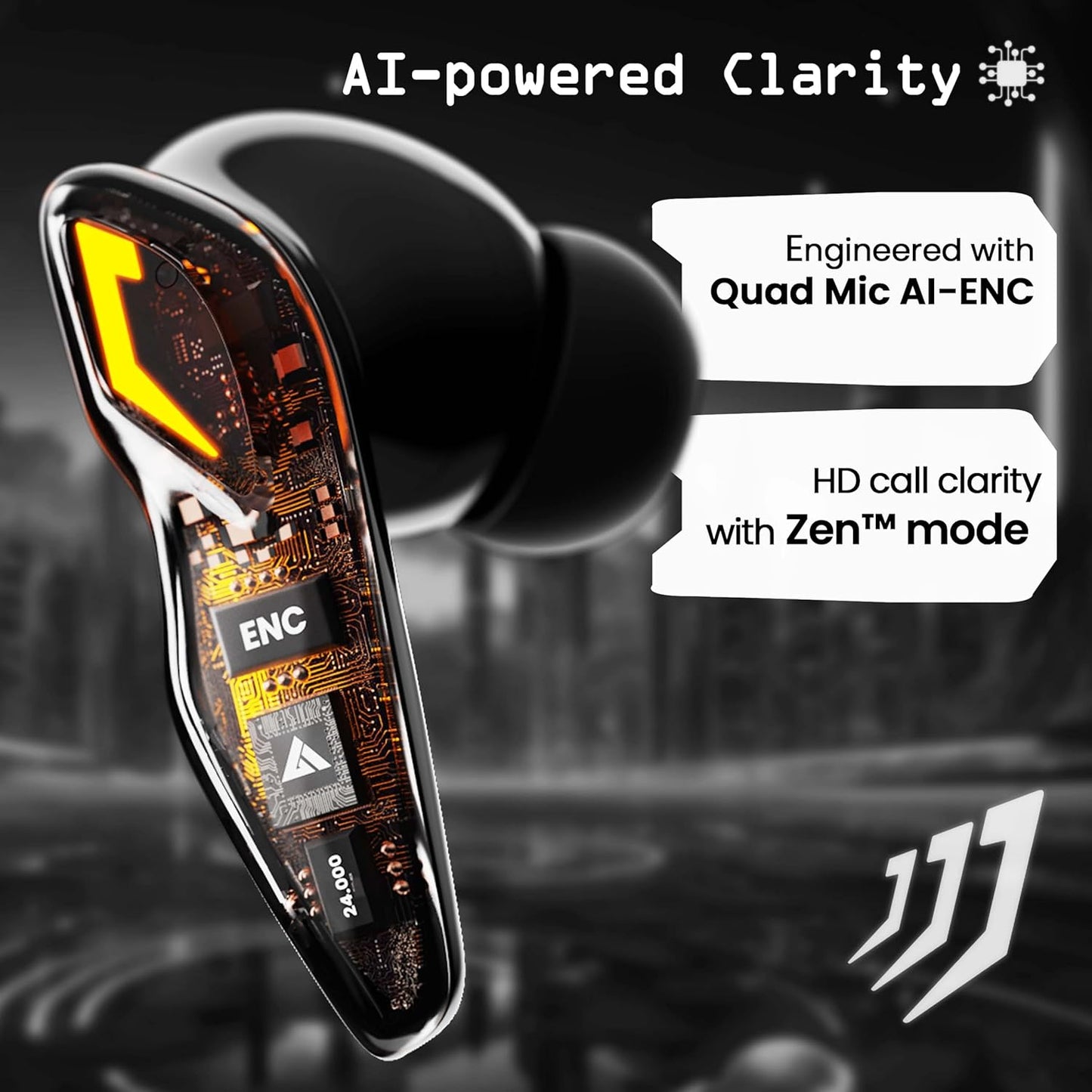 Boult Audio UFO Truly Wireless in Ear Earbuds with 48H Playtime (Black)