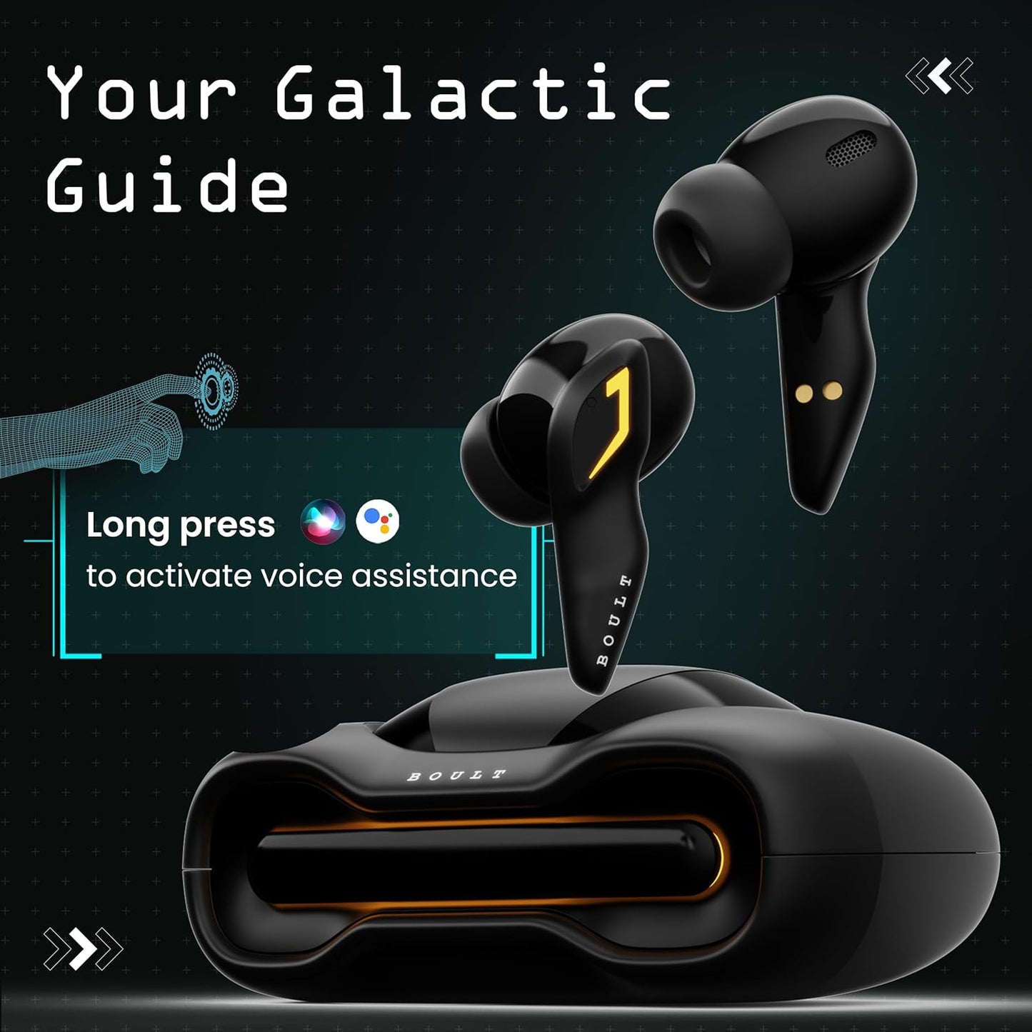 Boult Audio UFO Truly Wireless in Ear Earbuds with 48H Playtime (Black)