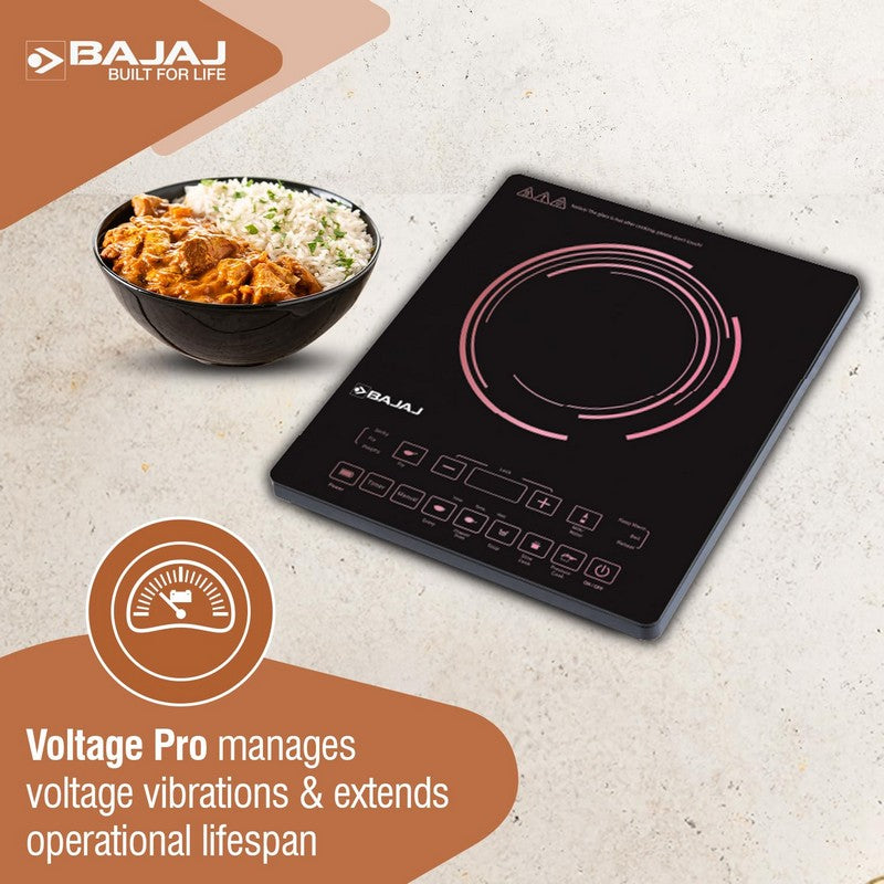 Bajaj ICX 200FP 2000W Induction Cooktop, Black
