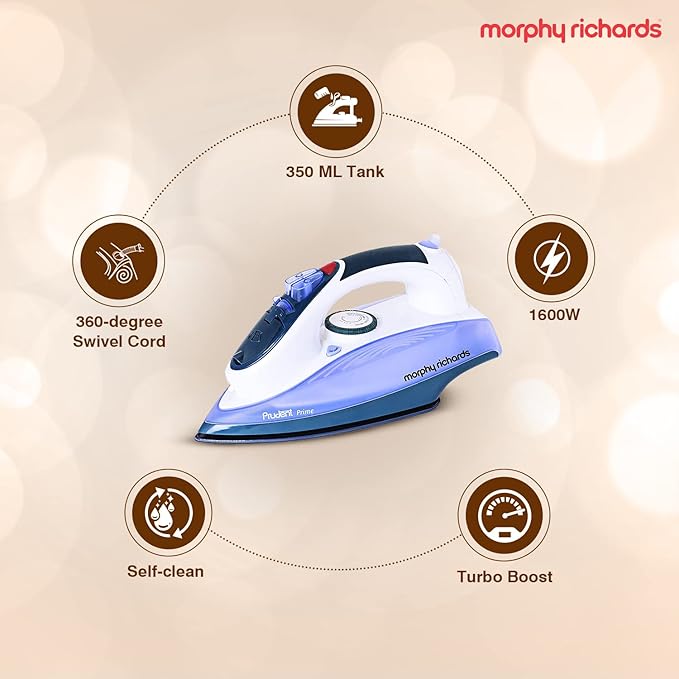 Morphy Richards ABS Prudent Prime 1600 Watts Steam Iron (Purple)