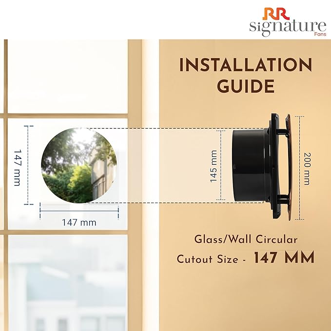 RR Signature Vento Fresh Luxura 150 mm Exhaust Fan For Kitchen, Bathroom | Silent, Compact Design, Easy Install | Thermal Fuse | High Speed 100% Powerful Copper Motor | 2 Year Warranty [Rose Gold]