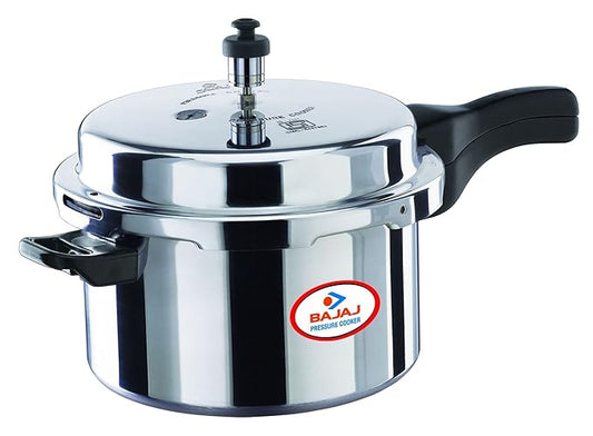 Bajaj Aluminium Pressure Cooker with Outer Lid, 2 litres, silver - PCX 2