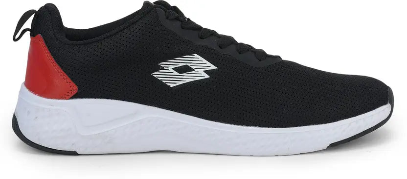 Lotto Men Vega Running Shoes Black/White Running Shoes For Men  (Black , UK-9)