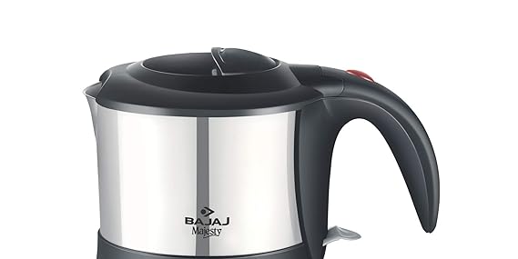 Bajaj Majesty KTX 9 Kettle | 1L Capacity | 1200 Watts with Stainless Steel Body | Multi-Function for Boiling Water & Cooking | Auto Shut-Off